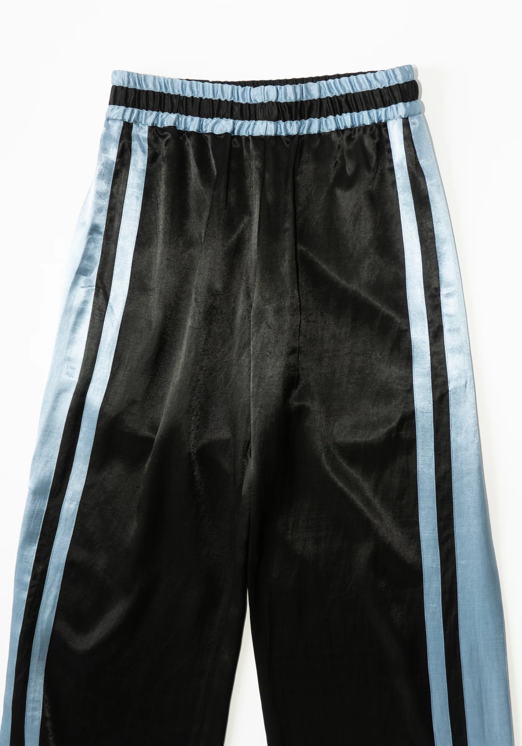Striped Boxing Pant in Black and Powder Blue - Image 9