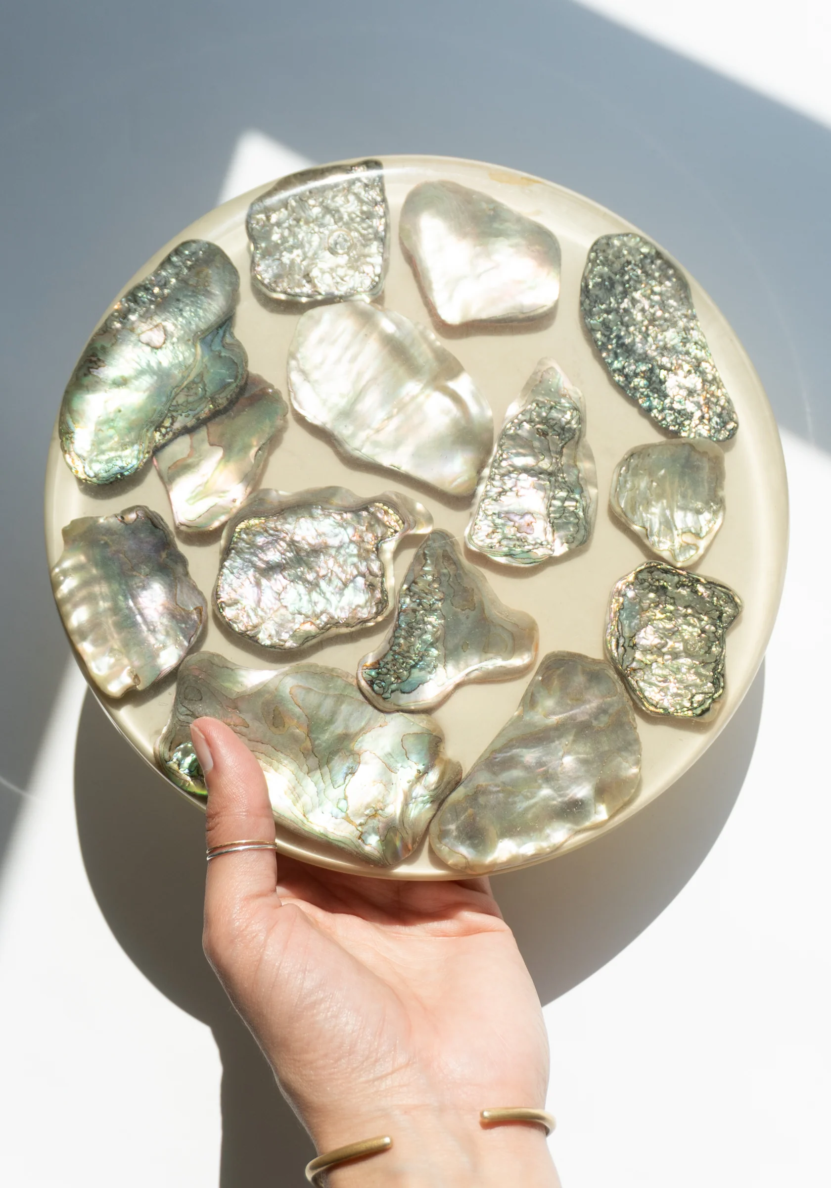 Vintage Large Abalone Trivet - Image 2