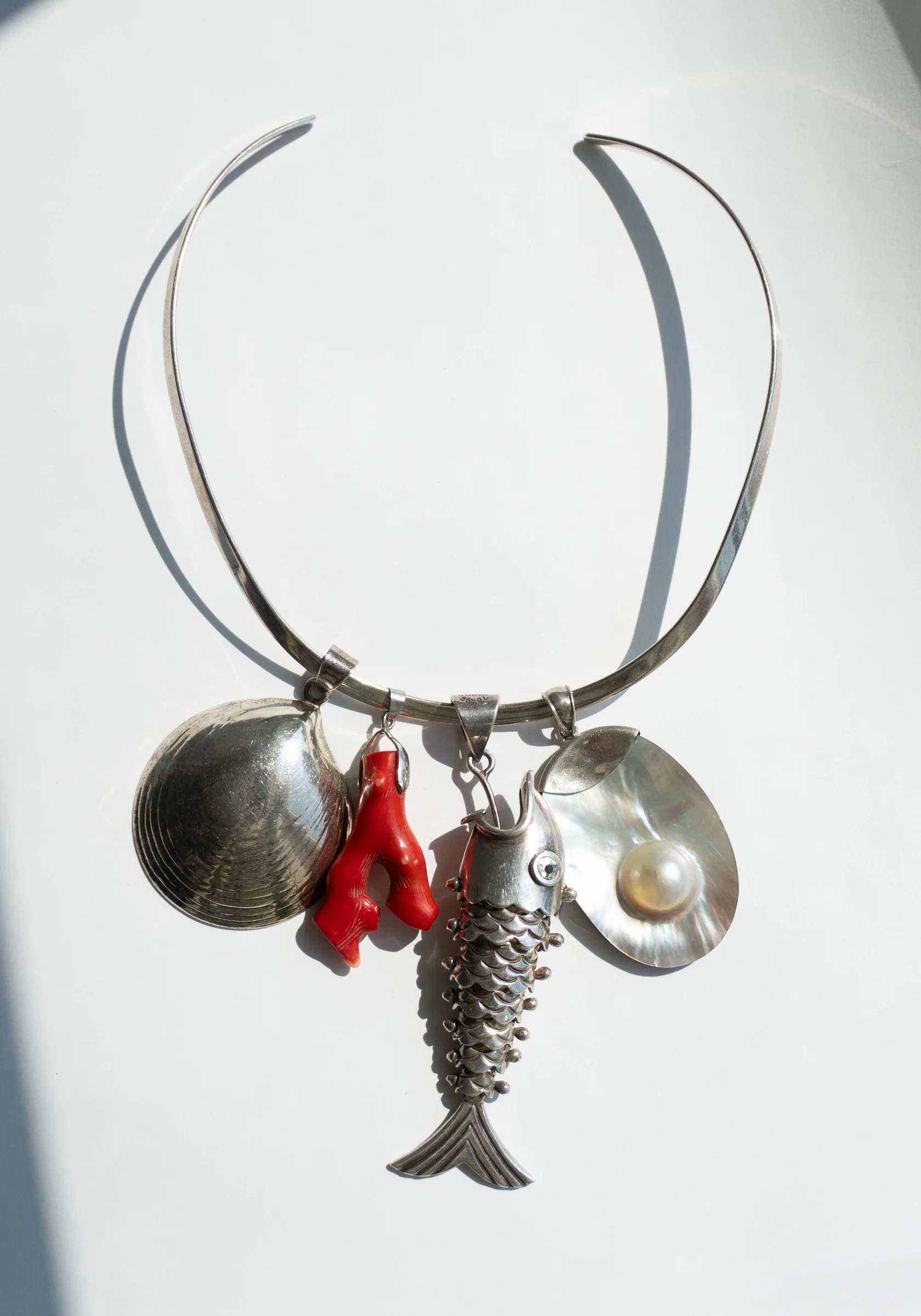Vintage Sterling Articulated Fish Pendant - Image 11